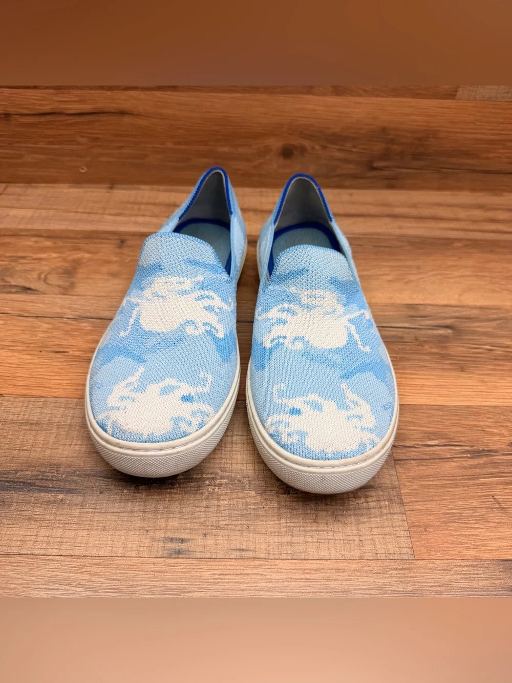 Rothy's The Kids Sneaker k4 Blue Octopus Camo Slip On Shoes  Slip-On